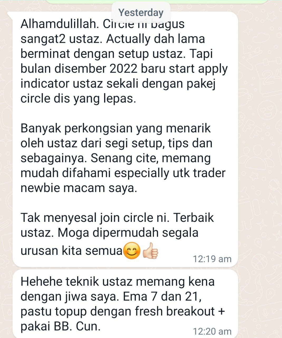 Testimoni peserta NotaSaham pilihan 1